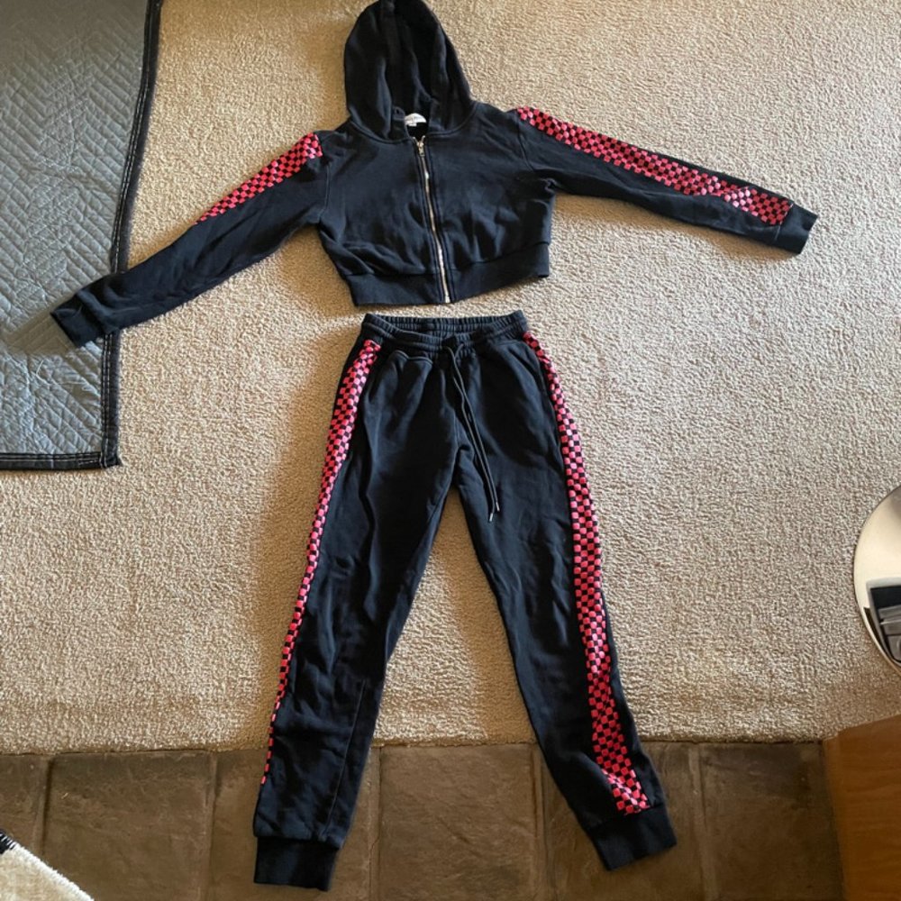 Danielle Guizio Godspeed Checkered Track Suit